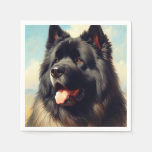 Servilleta De Papel Viejo Bouvier des Flandres Pintura