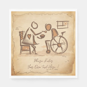 Servilleta De Papel Viejo cuidador de moda, asistente de Enfermería