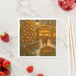 Servilleta De Papel Vienna Christmas Market | Vintage Holiday Travel 