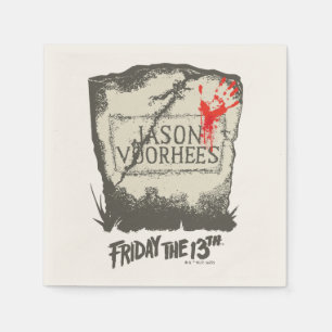 Servilleta De Papel Viernes 13   Jason Voorhees Headstone