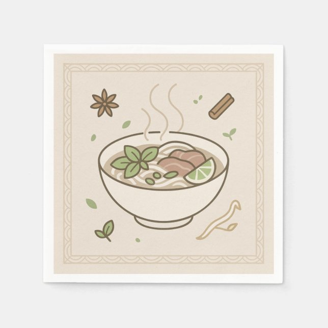 Servilleta De Papel Vietnamese Pho (U.S. Restaurant Style) (Anverso)