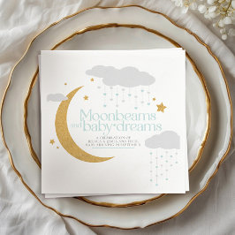Servilleta De Papel Vigas de luna y sueños de bebé ducha azul
