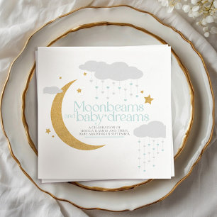 Servilleta De Papel Vigas de luna y sueños de bebé ducha azul