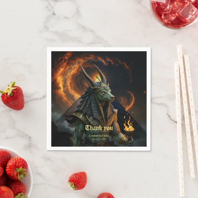 Servilleta De Papel Vigilante del Más Allá – Anubis.   (In situ)