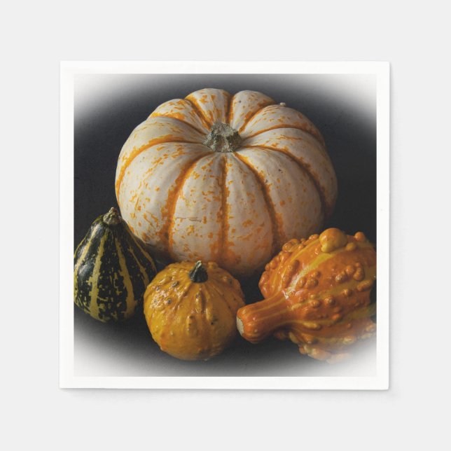 Servilleta De Papel Vignette de Gours y Calabaza (Anverso)