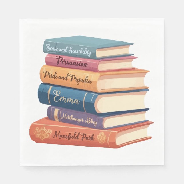 Servilleta De Papel VII Novelas de Jane Austen (Anverso)