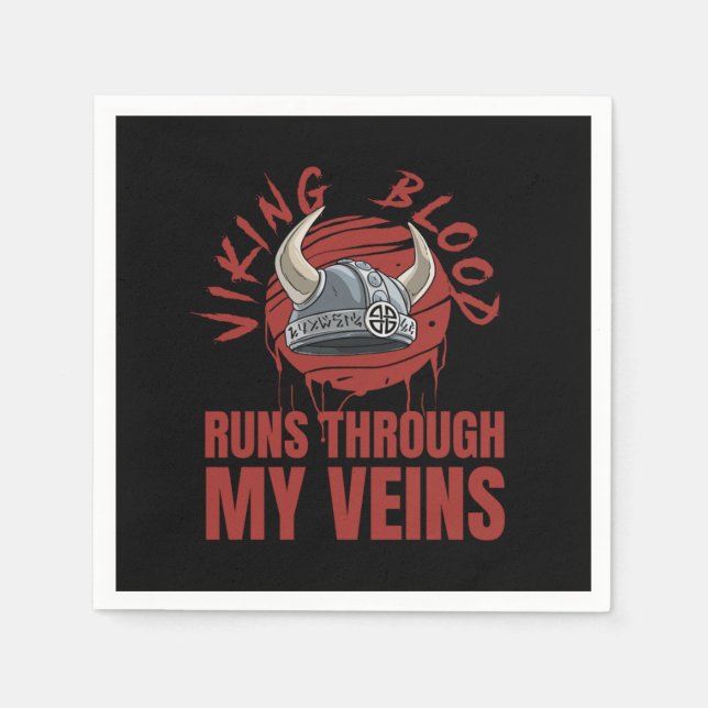 Servilleta De Papel Viking Blood Vikings Nordic (Anverso)