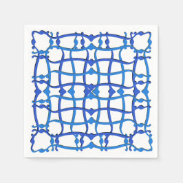 Servilleta De Papel Villa fiesta con adorno azul italiano