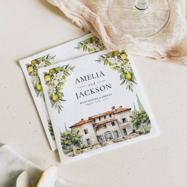 Servilleta De Papel Villas italianas Lemons & Olives (Subido por el creador)