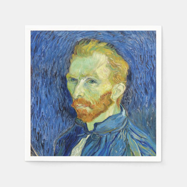 Servilleta De Papel Vincent van Gogh - Autorretrato con paleta (Anverso)
