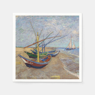 Servilleta De Papel Vincent van Gogh - Barcas de Pesca en la Playa