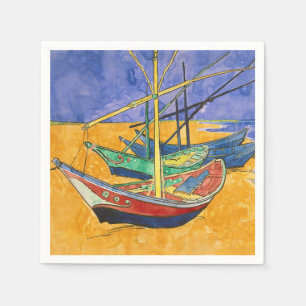 Servilleta De Papel Vincent van Gogh - Barcas de Pesca en la Playa