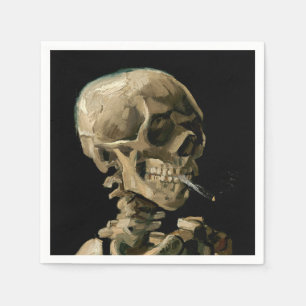 Servilleta De Papel Vincent van Gogh - Calavera con cigarrillo en llam