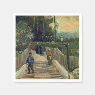 Servilleta De Papel Vincent van Gogh - Camino inclinado en Montmartre