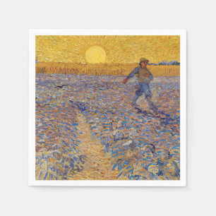 Servilleta De Papel Vincent van Gogh - El sembrador con el sol ponient