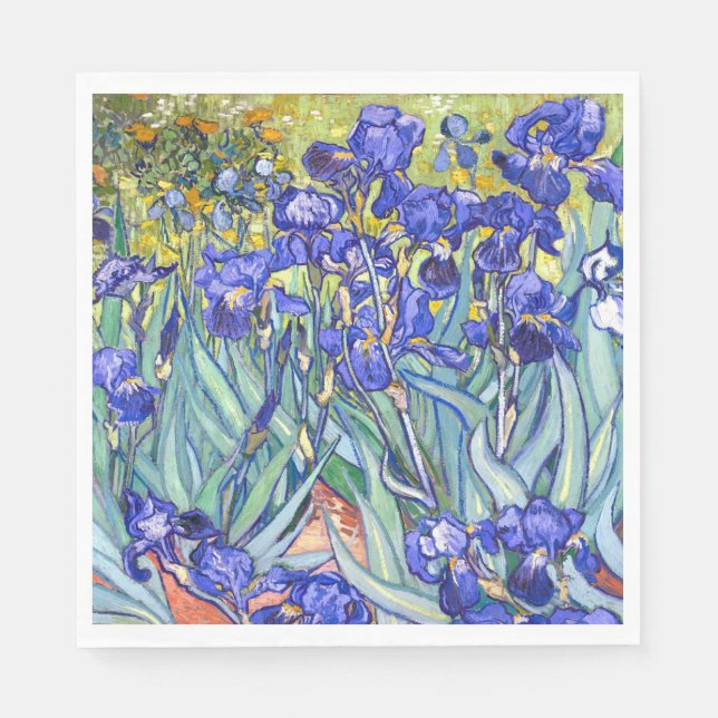 Servilleta De Papel Vincent Van Gogh Irises Bella Artes de cosecha flo (Anverso)