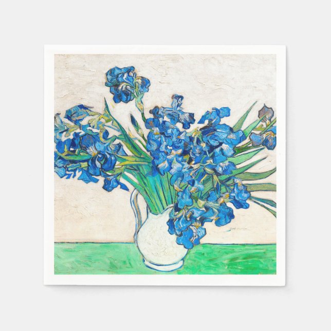 Servilleta De Papel Vincent van Gogh IRISES Y ROSAS (Anverso)