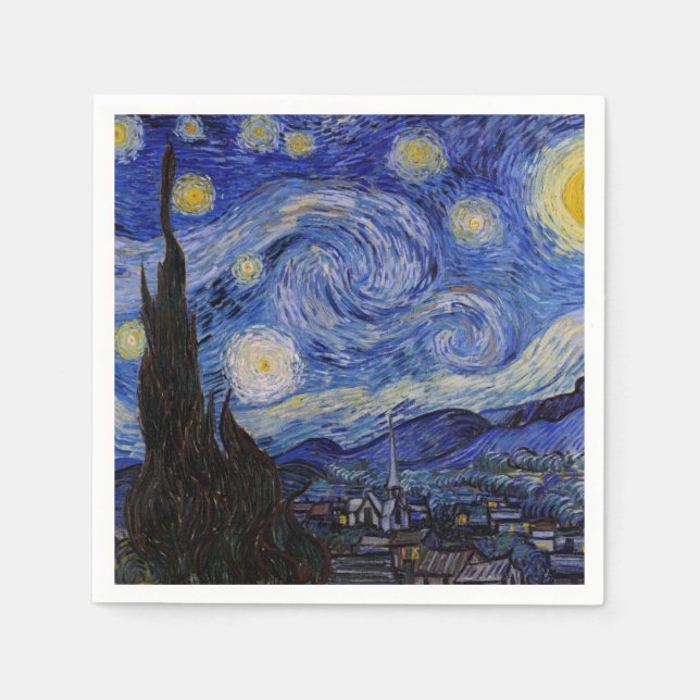 Servilleta De Papel Vincent Van Gogh - La noche estrellada (Anverso)