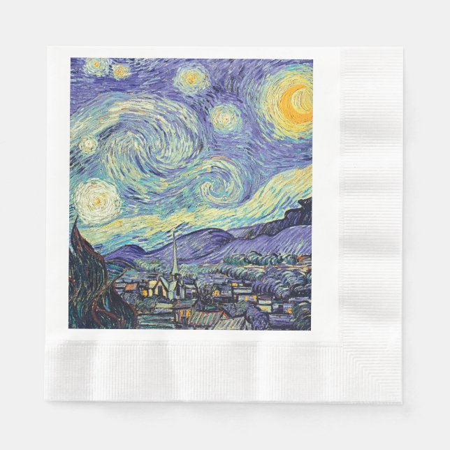 Servilleta De Papel Vincent Van Gogh/ La Noche Estrellada    (Anverso)