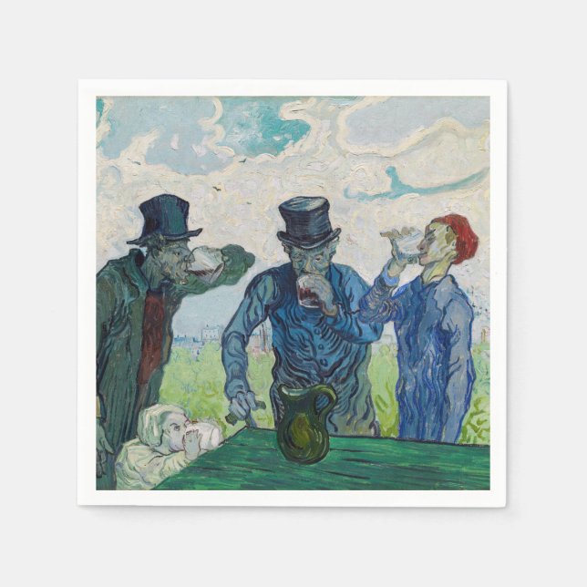 Servilleta De Papel Vincent van Gogh - Los bebedores, después de Daumi (Anverso)