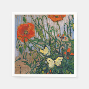 Servilleta De Papel Vincent van Gogh - Mariposas y Amapolas