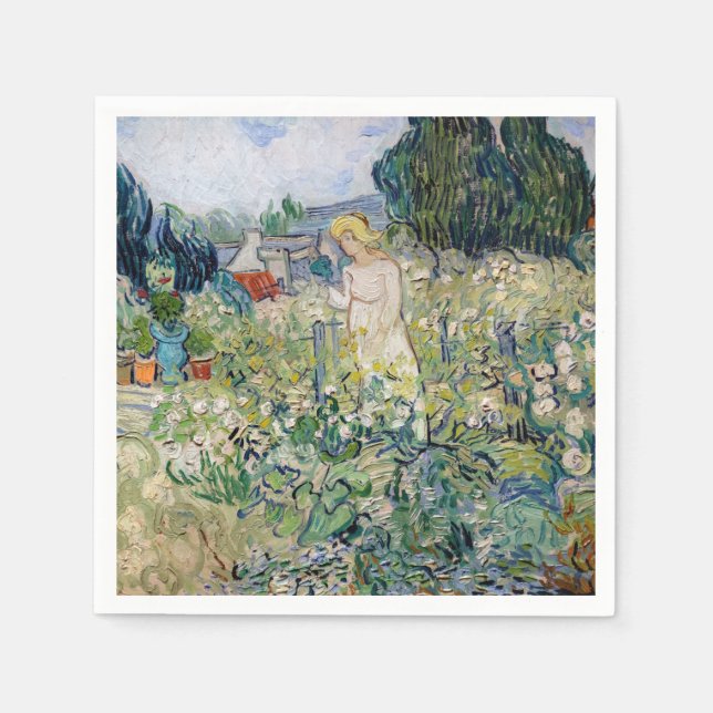 Servilleta De Papel Vincent van Gogh - Miss Gachet en su jardín (Anverso)
