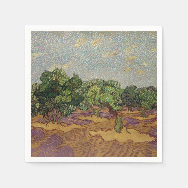 Servilleta De Papel Vincent van Gogh - Olivos (Anverso)