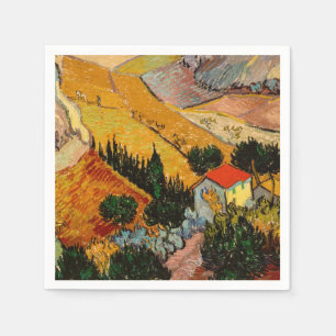Servilleta De Papel Vincent van Gogh - Paisaje, Casa y Labrador