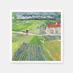 Servilleta De Papel Vincent van Gogh - Paisaje con Carruaje y Tren