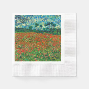 Servilleta De Papel Vincent Van Gogh Poppy Field Floral Vintage Art