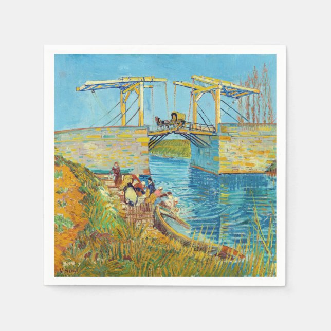 Servilleta De Papel Vincent van Gogh - Puente Langlois en Arles #1 (Anverso)