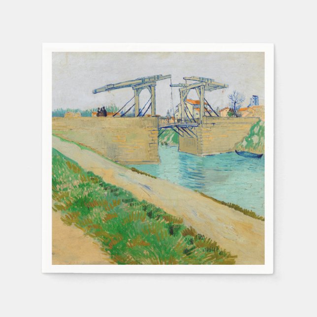 Servilleta De Papel Vincent van Gogh - Puente Langlois en Arles #2 (Anverso)