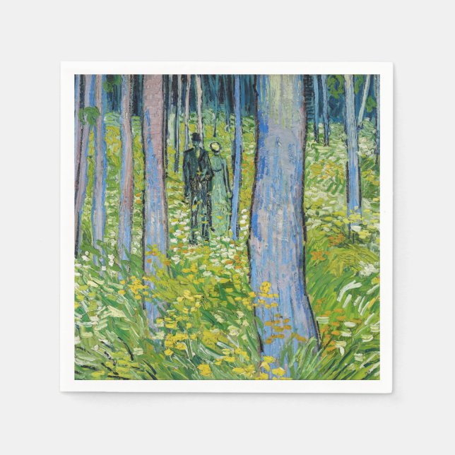Servilleta De Papel Vincent van Gogh - Sotobosque con dos figuras (Anverso)