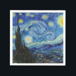 Servilleta De Papel Vincent Van Gogh Starry Night Vintage Bella Artes<br><div class="desc">Vincent Van Gogh Starry Night Vintage Bella Artes Napkin</div>