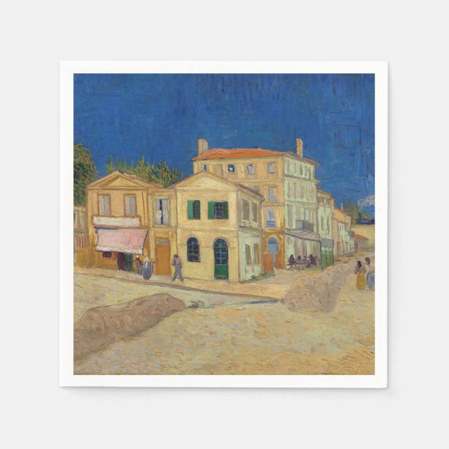 Servilleta De Papel Vincent van Gogh - The Yellow House / The Street (Anverso)