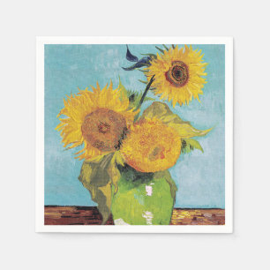 Servilleta De Papel Vincent Van Gogh - Tres Girasoles en un Jarrón