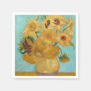 Servilleta De Papel Vincent Van Gogh - Vase con doce girasoles