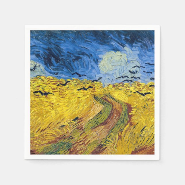 Servilleta De Papel Vincent van Gogh - Wheatfield con cuervos (Anverso)