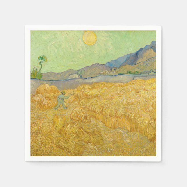 Servilleta De Papel Vincent van Gogh - Wheatfield con un pañal (Anverso)