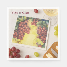 Servilleta De Papel "Vine to Glass" Personalizado Vineyard Napkins — W