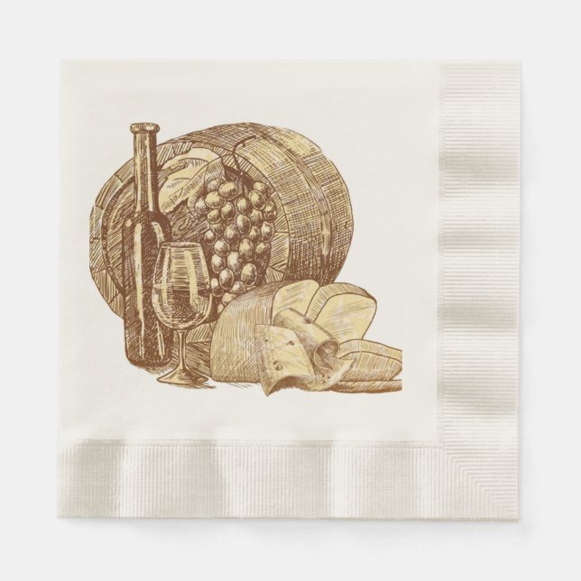 Servilleta De Papel  Viñedo de Bodega  Parra  (Anverso)