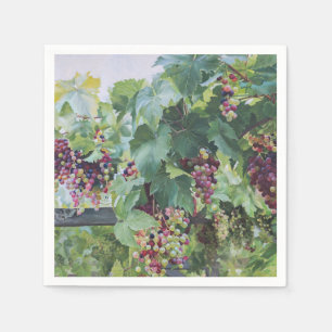 Servilleta De Papel Viñedo del Valle del Loira – Pintura de Uvas Franc