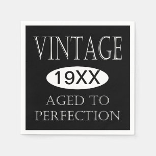 Servilleta De Papel Viñeta De Edad A Perfección Cumpleaños Personal