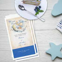 Servilleta De Papel Viñeta sobre el Baby Shower de la luna