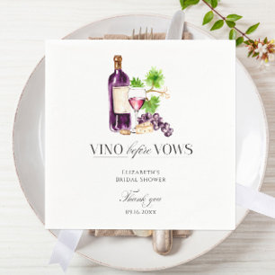 Servilleta De Papel Vino Antes de Votos Despedida de Soltera Vino Acua
