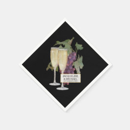 Servilleta De Papel Vino Champagne Glasses Bridal Receptor