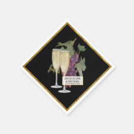 Servilleta De Papel Vino Champagne Glasses Bridal Receptor