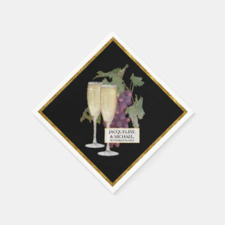 Servilleta De Papel Vino Champagne Glasses Bridal Receptor