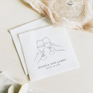 Servilleta De Papel Vino Chic Compromiso + Boda