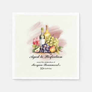 Servilleta De Papel Vino de la Perfección Fiesta de los 50 Años